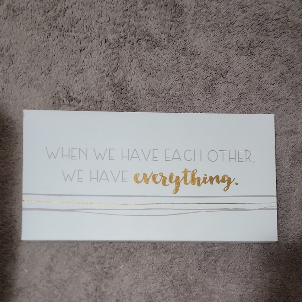 Inspirational Wall Art with Gold Accents